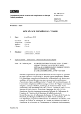 Journal de la 1178ème séance plénière du Conseil
