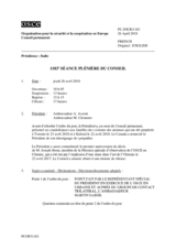 Journal de la 1183ème séance plénière du Conseil