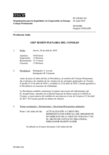 Diario de la 1183ª Sesión plenaria del Consejo Permanente 