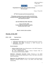 Agenda of the 2nd Preparatory Meeting of the 26th OSCE Economic and Environmental Forum
