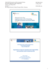 Presentation by Mr. Holger Dreiseitl, Deputy Head of Department for Business and Human Rights, Federal Foreign Office