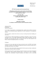 Closing Remarks by Ambassador Vuk Žugić 