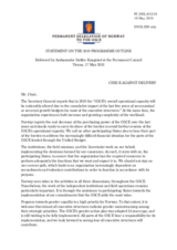 Statement by the Delegation of Norway in response to the presentation of the 2019 Programme Outline by the Secretary General, Ambassador Thomas Greminger