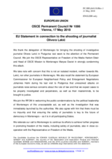 Statement by the Bulgarian EU Presidency on the attack on the journalist Ms. O. Lakic in Montenegro