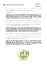 Statement by the Delegation of Slovenia on the first observance of World Bee Day on 20 May 2018