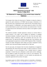Statement by the Bulgarian EU Presidency on the international efforts to counter terrorism and prevent violent extremism