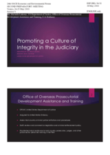 Presentation by Ms. Michelle Lakomy, Department of Justice, Office of Overseas Prosecutorial Development Assistance and Training, Embassy