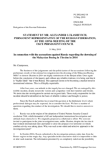 Statement by the Delegation of the Russian Federation on the state responsibility for the downing of Malaysian Airlines Boeing 777-200, Flight MH17 on 17 July 2014