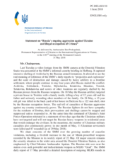 Statement by the Delegation of Ukraine on Russia’s ongoing aggression against Ukraine and illegal occupation of Crimea