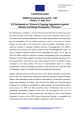 Statement by the Bulgarian EU Presidency on Russia’s ongoing aggression against Ukraine and illegal occupation of Crimea