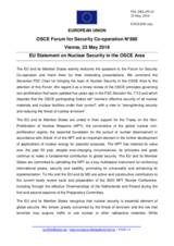 Statement by the Bulgarian EU Presidency on nuclear security in the OSCE area