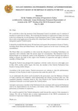 Statement by the Delegation of Armenia on the violation of freedom of expression in Turkey