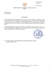 Response by the Delegation of Cyprus to the Questionnaire on the Code of Conduct on Politico-Military Aspects of Security Response by the Delegation of Cyprus to the Questionnaire on the Code of Conduct on Politico-Military Aspects of Security
