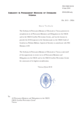 Response by the Delegation of Denmark to the Questionnaire on the Code of Conduct on Politico-Military Aspects of Security Response by the Delegation of Denmark to the Questionnaire on the Code of Conduct on Politico-Military Aspects of Security
