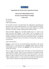 Speech by Secretary General at the Minsk Dialogue Forum 