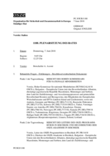 Journal der 1188. Plenarsitzung des Ständigen Rates 