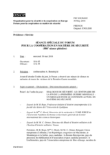 Journal de la 886ème séance spéciale du Forum