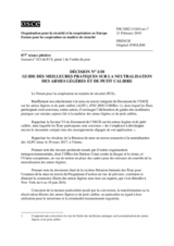 Décision No 1/18 du Forum pour la coopération en matière de sécurité