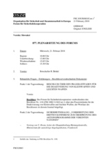 Journal der 877. Plenarsitzung des Forums