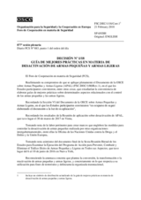Decisión Nº 1/18 del Foro de Cooperación en materia de Seguridad