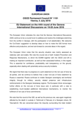 Statement by the Austrian EU Presidency on the 44th round of the Geneva International Discussions, held on 19 and 20 June 2018