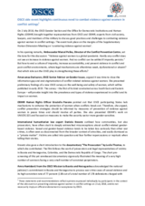 Report on Side Event Highlights 