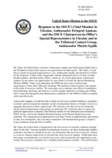 Statement by the Delegation of the United States of America in response to the update by Ambassador Martin Sajdik and to the report by Ambassador Ertugrul Apakan