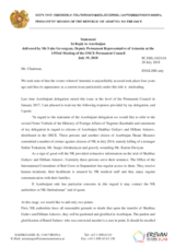 Statement by the Delegation of Armenia in response to the the statement by the Delegation of Azerbaijan on the abduction of Mr. D. Askerov and Mr. S. Guliyev by Armenia in the occupied territories of Azerbaijan