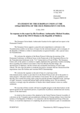Statement by the Austrian EU Presidency in response to the report by the Head of the OSCE Mission to Moldova, Ambassador Michael Scanlan