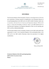 Response by the Delegation of Andorra to the Questionnaire on Anti-Personnel Mines and Explosive Remnants of War