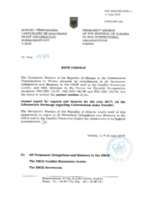 Information Exchange by the Delegation of Albania on Conventional Arms Transfer