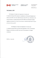 Information Exchange by the Delegation of Canada on Conventional Arms Transfer Information Exchange by the Delegation of Canada on Conventional Arms Transfer