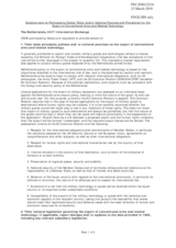 Response by the Delegation of the Netherlands to the Questionnaire on Participating States’ Policy and/or National Practices and Procedures for the Export of Conventional Arms and Related Technology