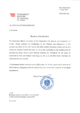 Response by the Delegation of Austria to the Questionnaire on Participating States’ Policy and/or National Practices and Procedures for the Export of Conventional Arms and Related Technology Response by the Delegation of Austria to the Questionnaire on Participating States’ Policy and/or National Practices and Procedures for the Export of Conventional Arms and Related Technology