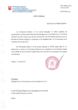 Response by the Delegation of Slovakia to the Questionnaire on Participating States’ Policy and/or National Practices and Procedures for the Export of Conventional Arms and Related Technology