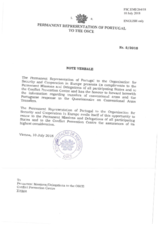 Response by the Delegation of Portugal to the Questionnaire on Participating States’ Policy and/or National Practices and Procedures for the Export of Conventional Arms and Related Technology