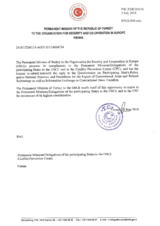 Response by the Delegation of Turkey to the Questionnaire on Participating States’ Policy and/or National Practices and Procedures for the Export of Conventional Arms and Related Technology Response by the Delegation of Turkey to the Questionnaire on Participating States’ Policy and/or National Practices and Procedures for the Export of Conventional Arms and Related Technology