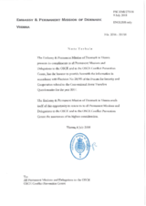 Response by the Delegation of Denmark to the Questionnaire on Participating States’ Policy and/or National Practices and Procedures for the Export of Conventional Arms and Related Technology