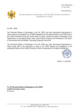 Response by the Delegation of Montenegro to the Questionnaire on Participating States’ Policy and/or National Practices and Procedures for the Export of Conventional Arms and Related Technology