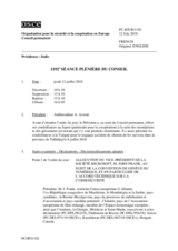 Journal de la 1192ème séance plénière du Conseil