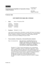 Diario de la 1192ª Sesión plenaria del Consejo Permanente 