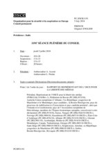 Journal de la 1191ème séance plénière du Conseil