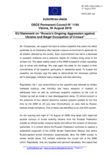 Statement by the Austrian EU Presidency on Russia’s ongoing aggression against Ukraine and the illegal occupation of Crimea