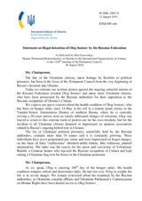 Statement by the Delegation of Ukraine on the hunger strike by imprisoned Ukrainian film director Mr. O. Sentsov