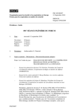 Journal de la 891ème séance plénière du Forum