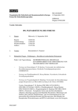 Journal der 891. Plenarsitzung des Forums