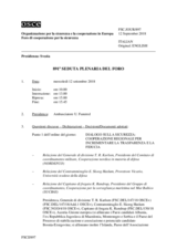 Giornale della 891a Seduta plenaria del Foro di cooperazione per la sicurezza