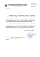 Response by the Delegation of Germany to the Questionnaire on Participating States’ Policy and/or National Practices and Procedures for the Export of Conventional Arms and Related Technology