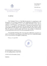Information Exchange by the Delegation of the Holy See on Conventional Arms Transfer Information Exchange by the Delegation of the Holy See on Conventional Arms Transfer