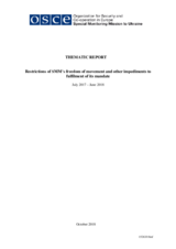 Restrictions of SMM’s freedom of movement and other impediments to fulfilment of its mandate